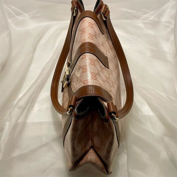 Gucci Pink Crystal Monogram Duchessa Canvas/Leather Bag - Picture 8 of 16